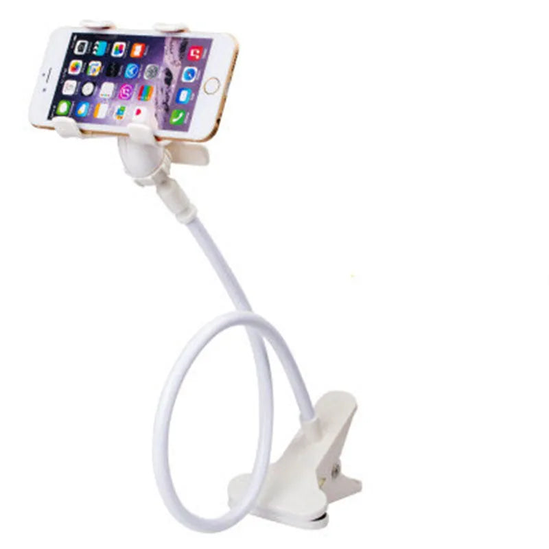 Flexible 28" Gooseneck Phone Holder – 360° Lazy Clip Stand for Bed & Desk