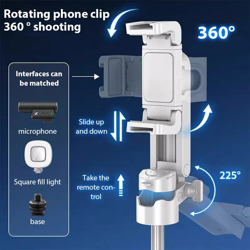 “Foldable Bluetooth Selfie Stick Tripod – Wireless Remote”