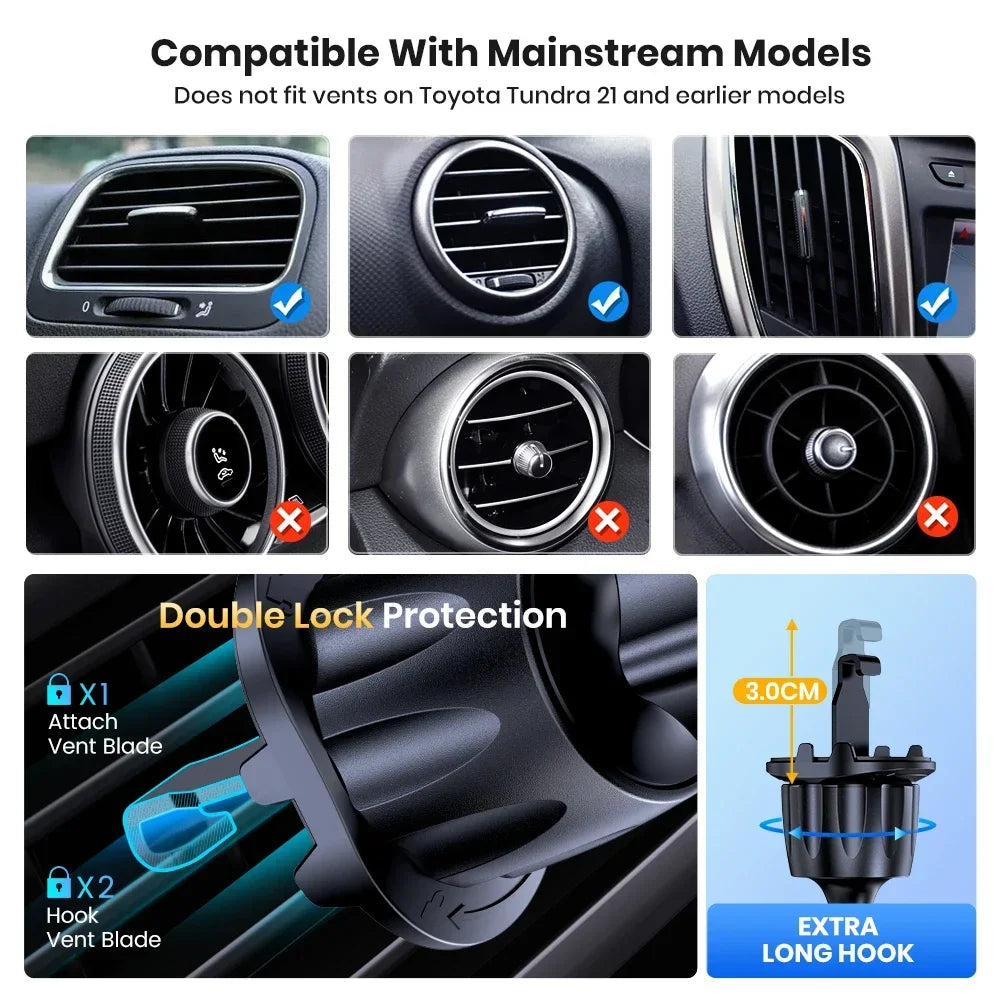 2023 Anti-Drop Car Phone Holder – Gravity Air Vent Mount, Universal Fit
