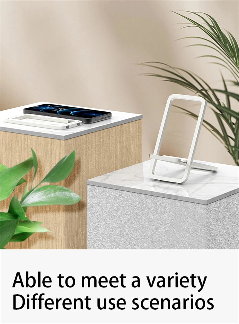 Foldable Lazy Phone Stand – Adjustable Desktop Holder for iPhone & Android