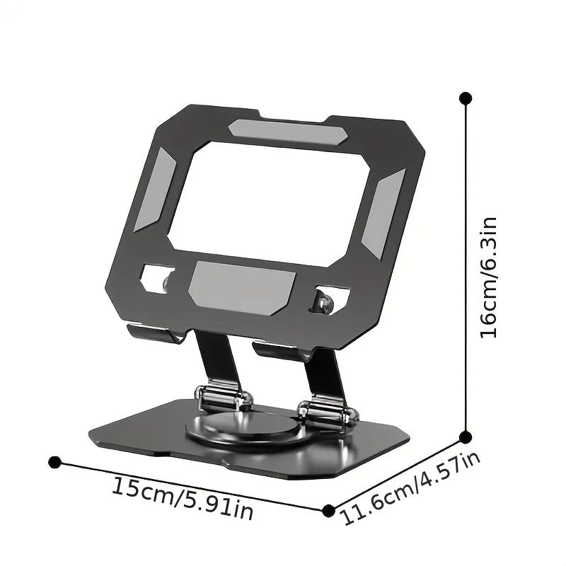“360° Rotating Tablet Stand – Foldable Aluminum Holder for iPad”
