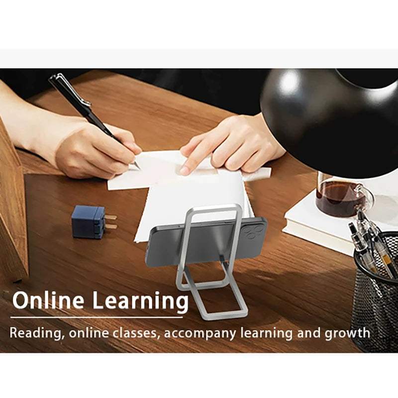 Foldable Lazy Phone Stand – Adjustable Desktop Holder for iPhone & Android