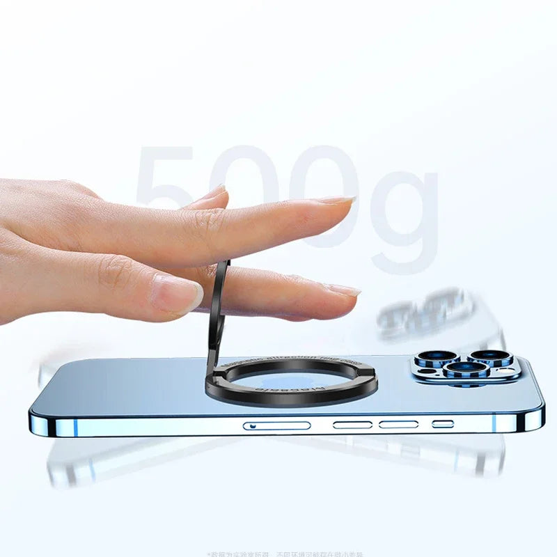 “Magsafe Foldable Phone Ring Stand – Alloy Magnetic Holder for iPhone”