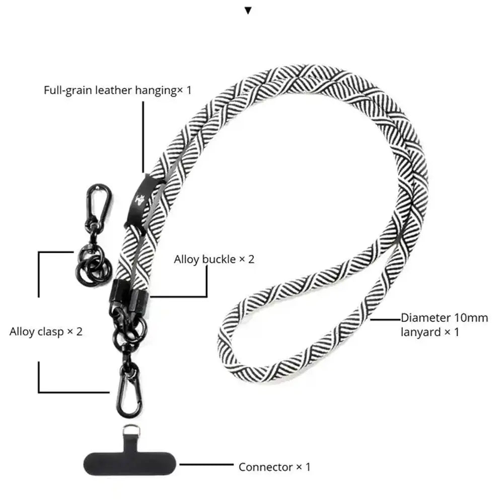 Anti-Lost Phone Lanyard with Spacer – Adjustable Crossbody Strap