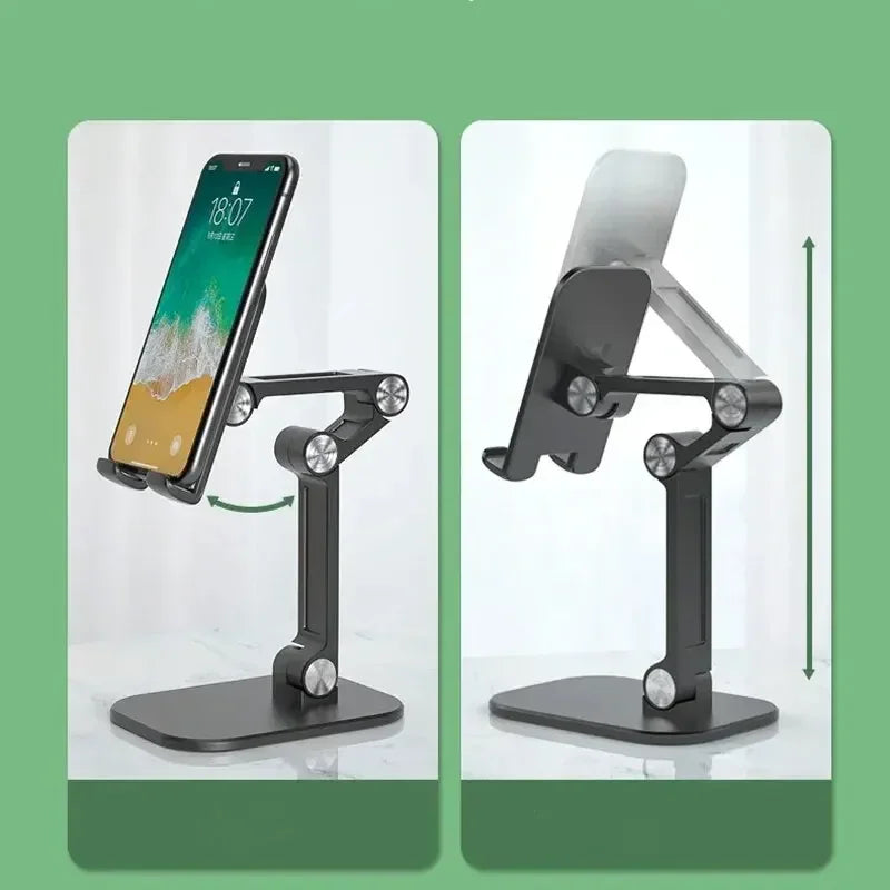 VIKEFON 3-Section Foldable Phone Stand – Adjustable Desk Holder for Smartphones & Tablets