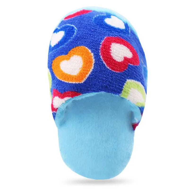 “Plush Slipper Squeaky Toy for Dogs & Cats – Chew & Play Interactive Pet Toy”