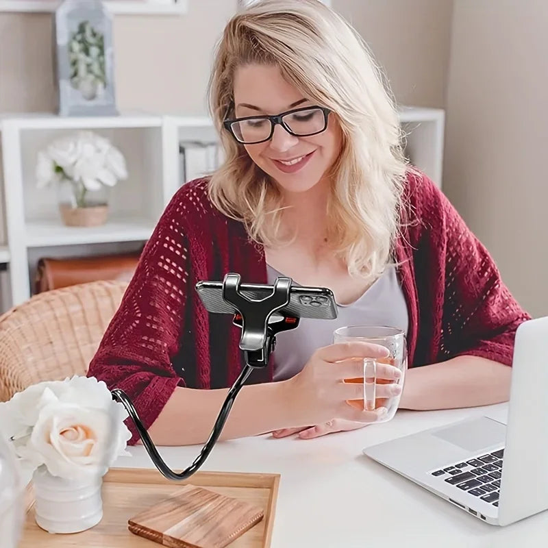 Flexible Gooseneck Phone Holder – 360° Lazy Bracket for Bed, Desk & Kitchen