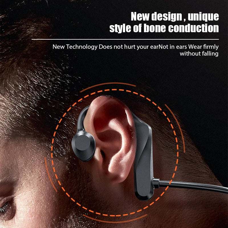 K69 Bone Conduction Wireless Earphones – Open-Ear Bluetooth Headset for Safe Outdoor Listening