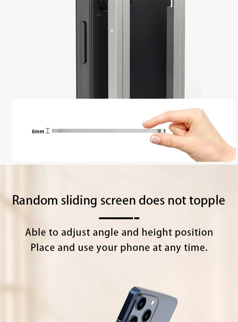 Foldable Lazy Phone Stand – Adjustable Desktop Holder for iPhone & Android