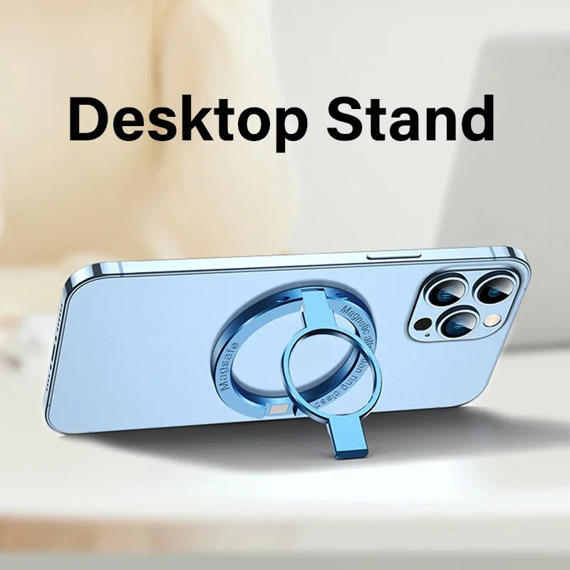 “Magsafe Foldable Phone Ring Stand – Alloy Magnetic Holder for iPhone”