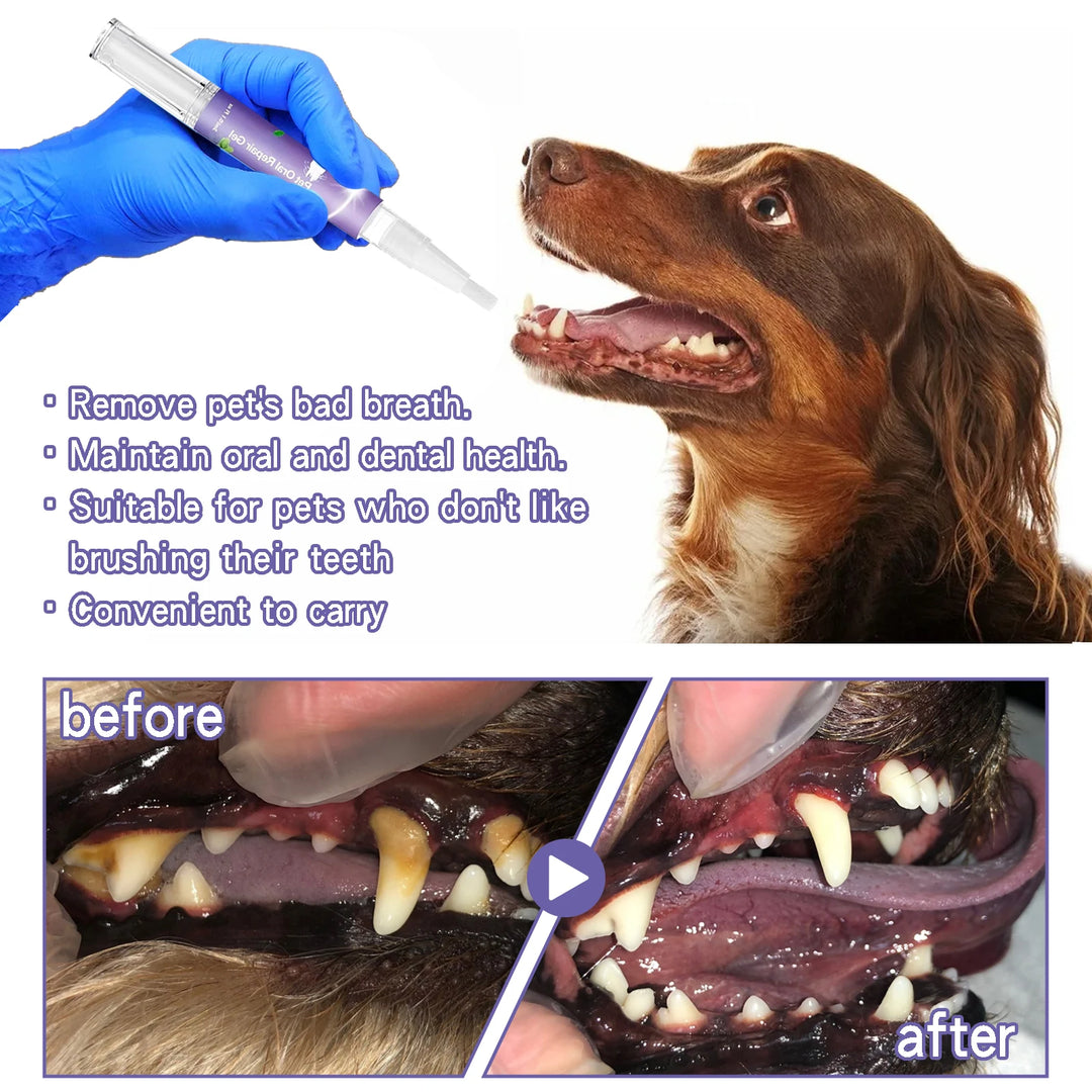 “Pet Dental Gel Pen – Fresh Breath & Tartar Control for Dogs & Cats”