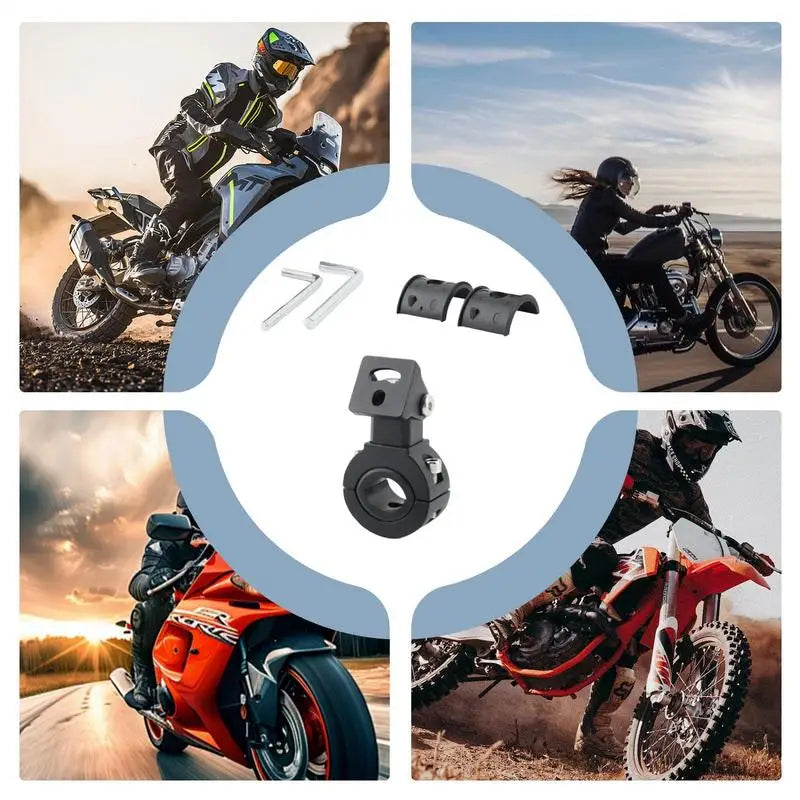 Adjustable Aluminum Motorcycle Spotlight Mount Bracket – Universal Fit for Night Riding – Adjustable Aluminum Motorcycle Spotlight Mount Bracket – Universal Fit for Night Riding