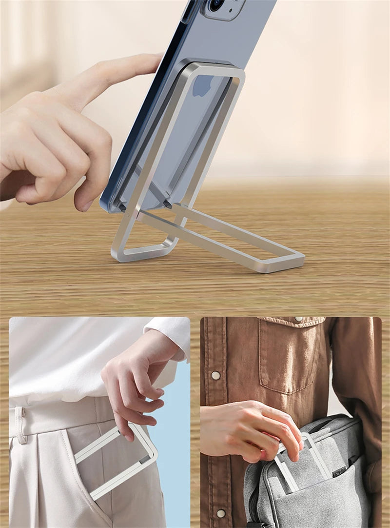 Foldable Lazy Phone Stand – Adjustable Desktop Holder for iPhone & Android