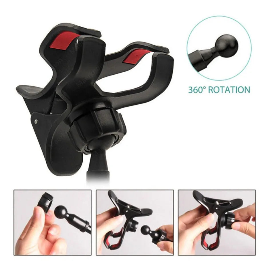 Flexible 28" Gooseneck Phone Holder – 360° Lazy Clip Stand for Bed & Desk