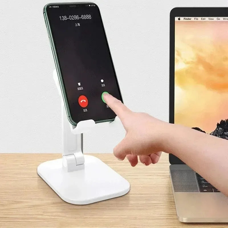VIKEFON 3-Section Foldable Phone Stand – Adjustable Desk Holder for Smartphones & Tablets