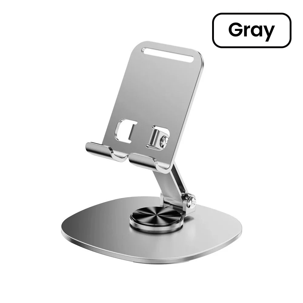 Elough 360° Rotation Metal Tablet & Phone Holder – Universal Folding Desktop Stand