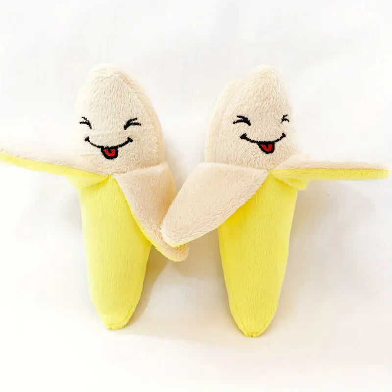 “10pcs Plush Puppy Teething Toys – Squeaky Fruit & Veggie Chew Set”