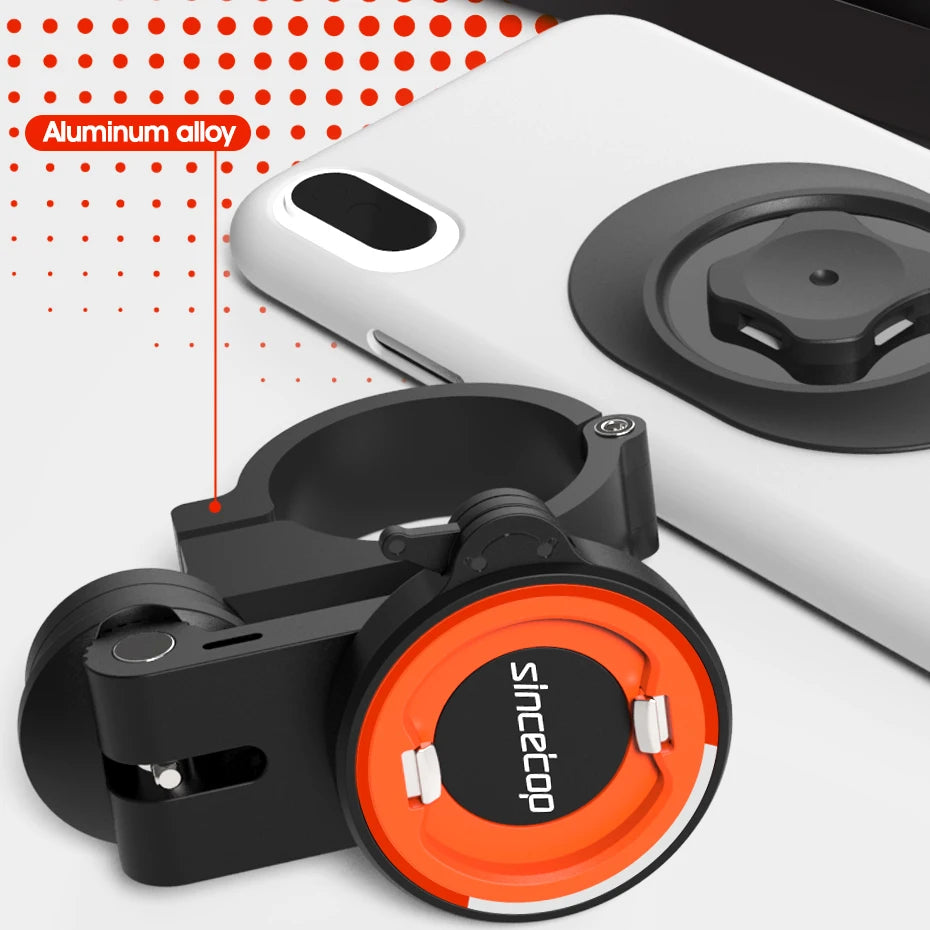 SINCE TOP Universal Bike & Motorcycle Phone Mount – Quick Release, 360° Rotation