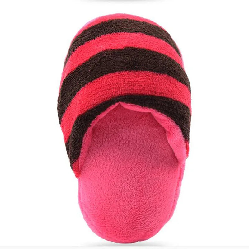 “Plush Slipper Squeaky Toy for Dogs & Cats – Chew & Play Interactive Pet Toy”