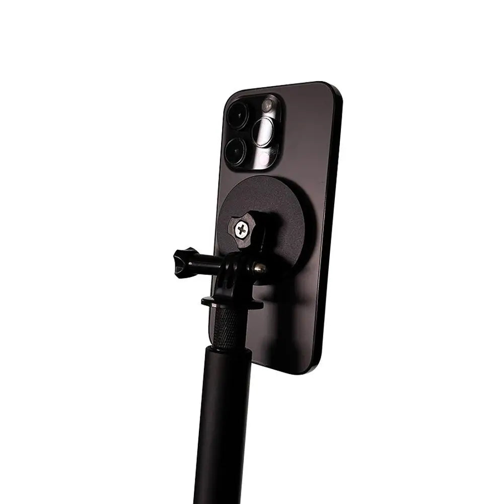 Magnetic Ground-Insert Phone Stand – Extendable Outdoor Tripod for Golf & Fishing