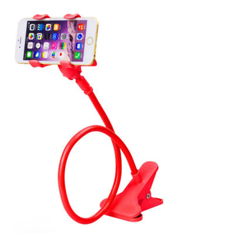 Flexible 28" Gooseneck Phone Holder – 360° Lazy Clip Stand for Bed & Desk
