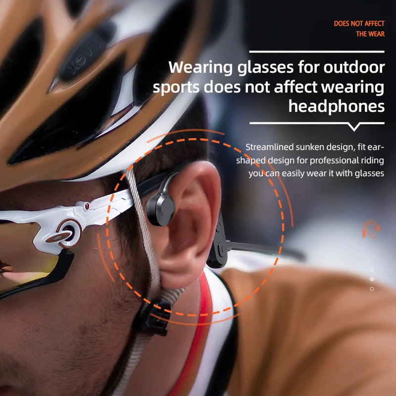 K69 Bone Conduction Wireless Earphones – Open-Ear Bluetooth Headset for Safe Outdoor Listening