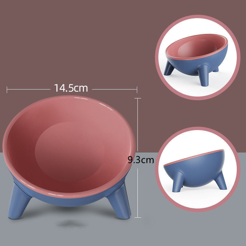 15° Tilted Pet Bowl – Anti-Black Chin, Ergonomic Food-Grade Feeder for Cats & Small Dogs – grooming kit