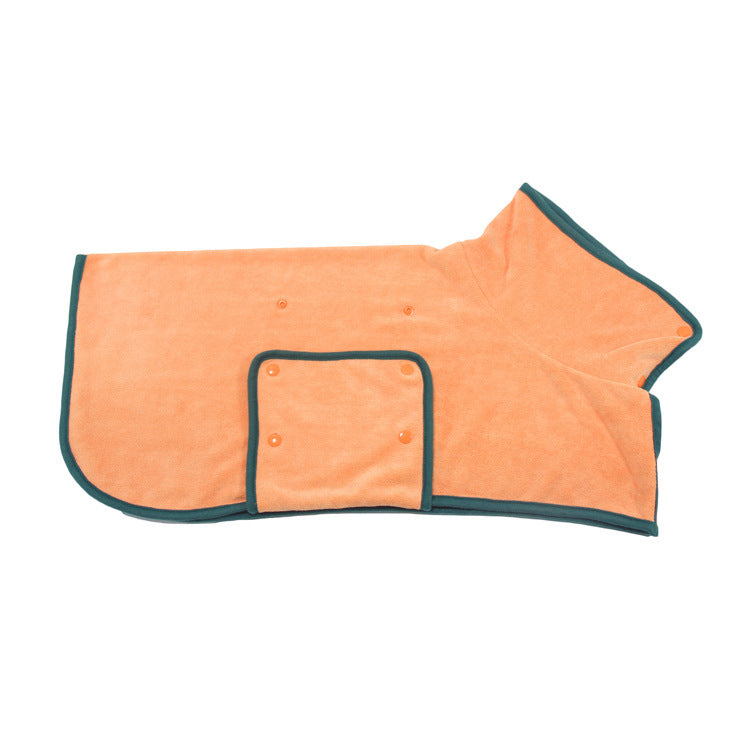 Super Absorbent Dog Bathrobe Towel – Quick-Dry Microfiber Pet Drying Coat