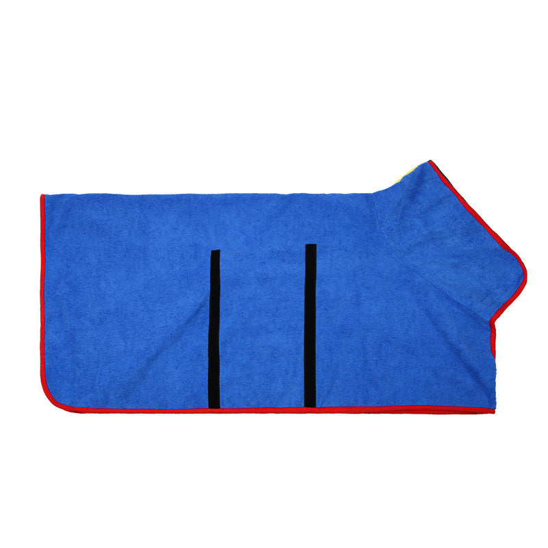 Super Absorbent Dog Bathrobe Towel – Quick-Dry Microfiber Pet Drying Coat