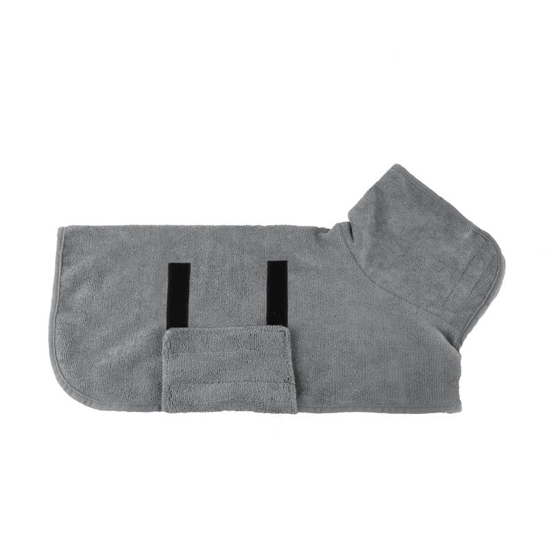 Super Absorbent Dog Bathrobe Towel – Quick-Dry Microfiber Pet Drying Coat