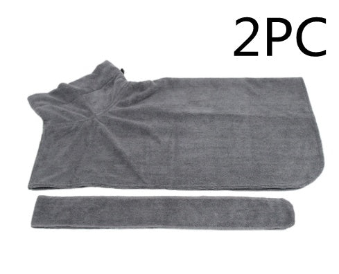 Super Absorbent Dog Bathrobe Towel – Quick-Dry Microfiber Pet Drying Coat
