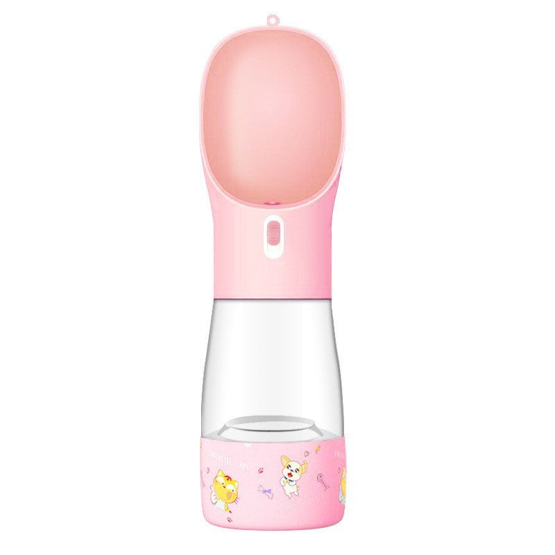Portable Pet Water Bottle – 458ml Leak-Proof Dog & Cat Travel Cup
