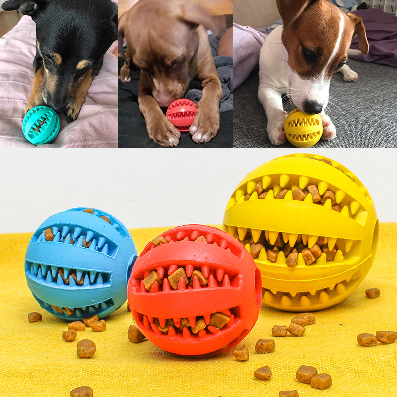 Silicone Dog Treat Ball – Chew Toy & Teeth Cleaning Dispenser