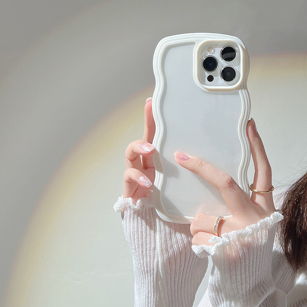 Wavy Edge TPU iPhone Case – Soft Protective Cover for iPhone 11–13 Series
