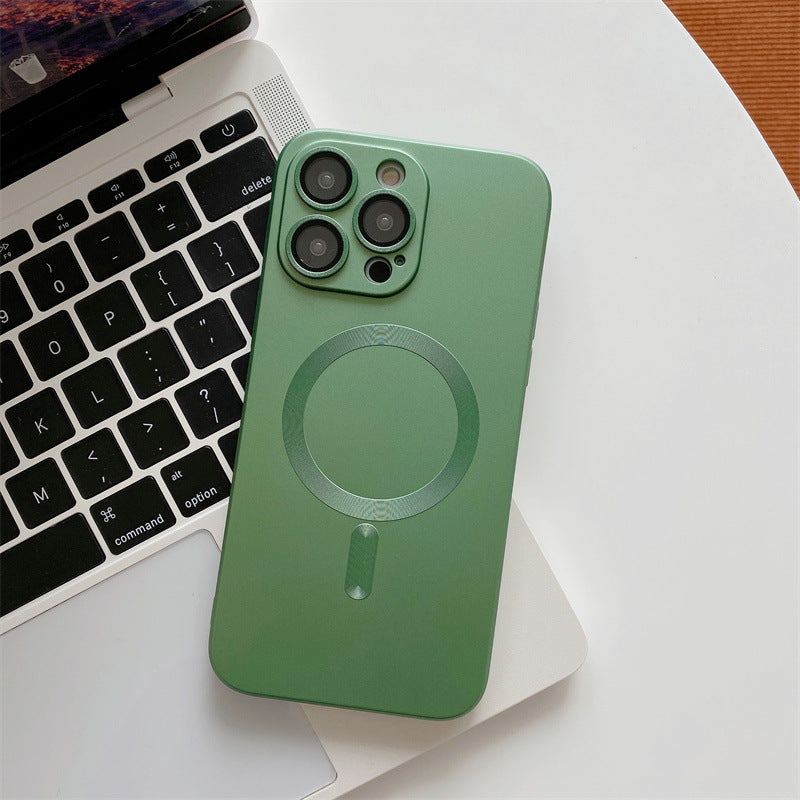 Magnetic Anti-Drop iPhone Case – Alloy + PC Snap Lock Full Protection Cover