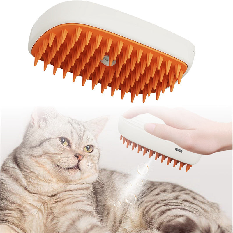 USB Steam Cat Grooming Brush – Soothing & Rechargeable Grooming Tool for Healthy Coats