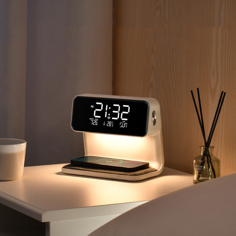 3-in-1 Bedside Lamp | Wireless Charger + Alarm Clock + Light – power-bank