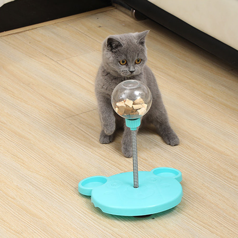 Interactive Toy Feeder for Cats & Dogs – Suction Base with Mint Ball Treat Compartments