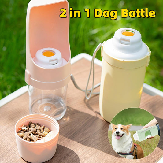 2-in-1 Pet Water & Food Bottle – Leakproof Travel Feeder for Dogs & Cats – grooming kit