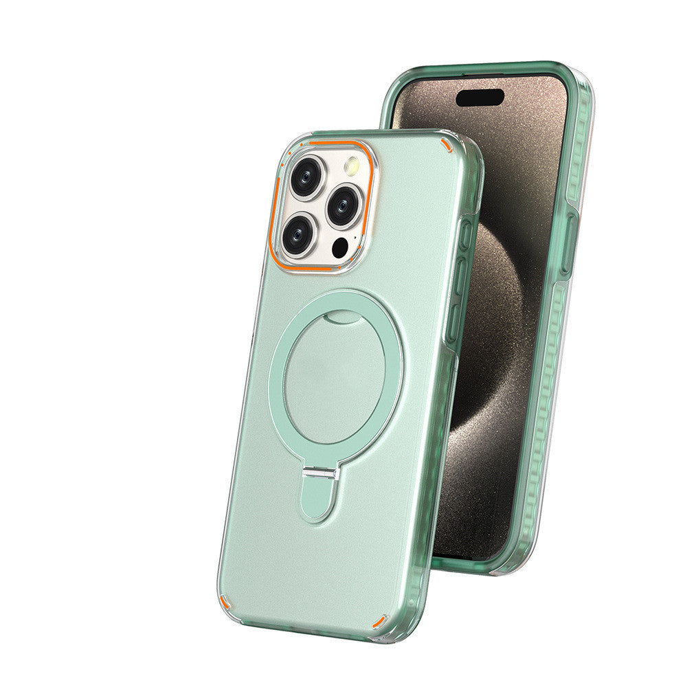 MagSafe iPhone 13 & 14 Case with Invisible Stand – Shockproof & Lens Protection