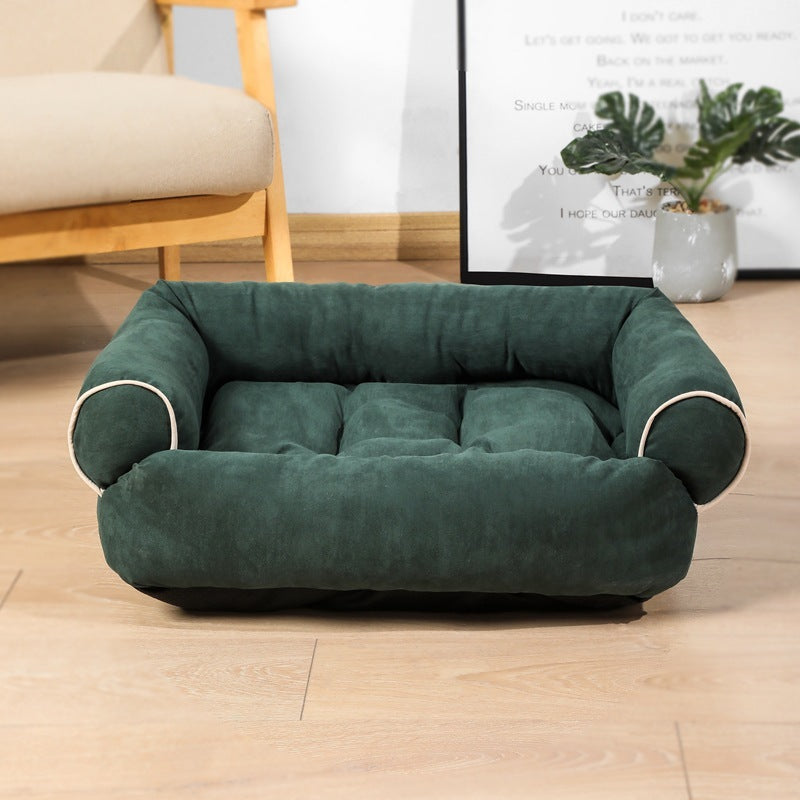 Plush Dog Sofa Bed – Orthopedic, Washable Comfort for Dogs & Cats of All Sizes