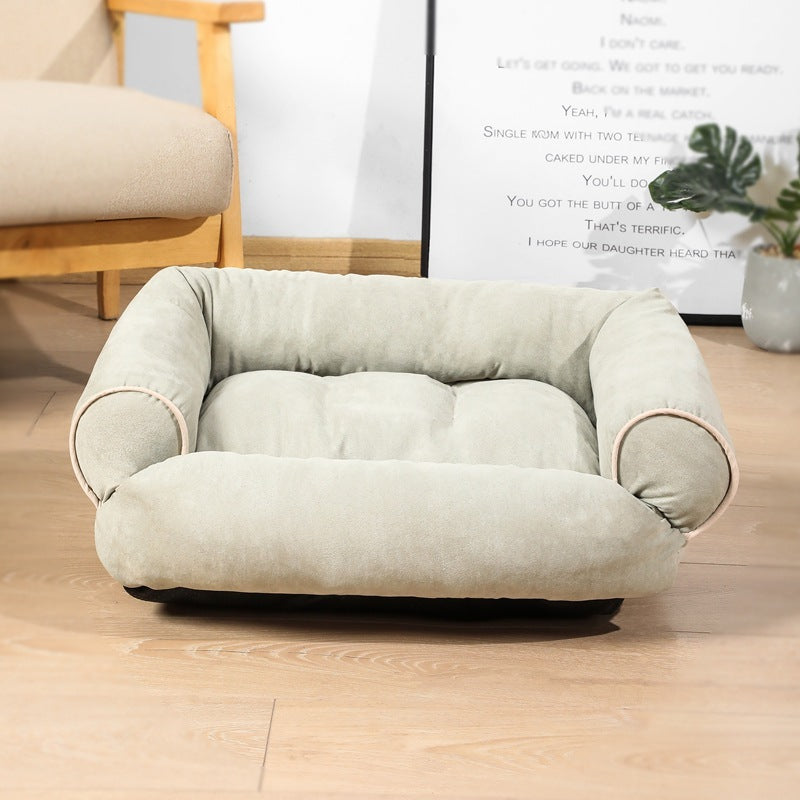 Plush Dog Sofa Bed – Orthopedic, Washable Comfort for Dogs & Cats of All Sizes