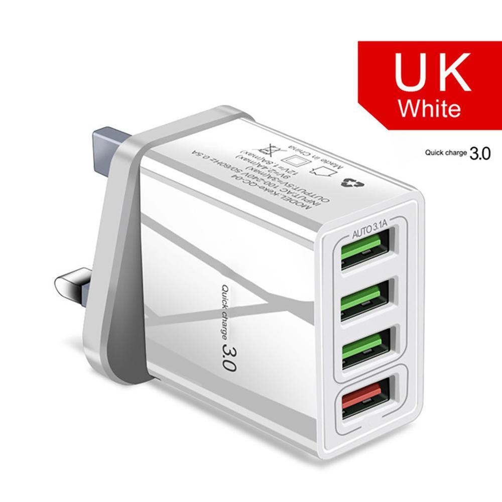 30W USB Wall Charger – 4-Port Fast Charging Station with Smart Chip – power-bank