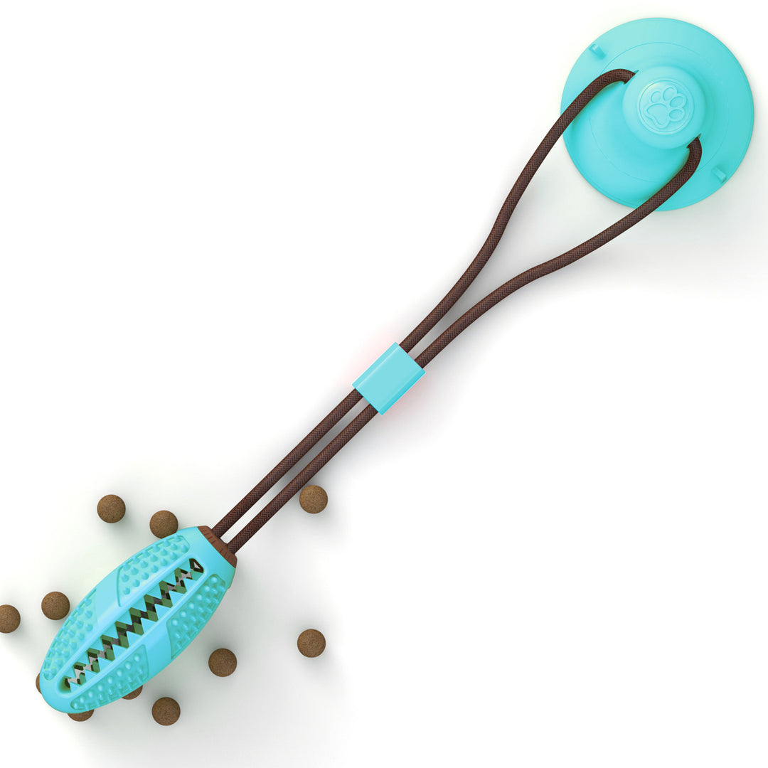 Suction Cup Tug Rope Dog Toy – Treat Dispenser & Dental Chew for Self-Play
