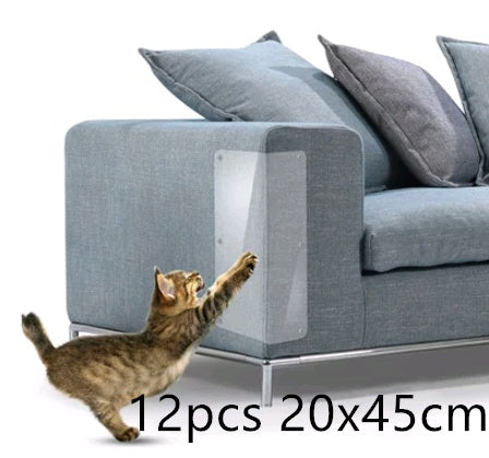 Transparent Anti-Scratch Sofa Protector – PVC Film for Cats & Pets