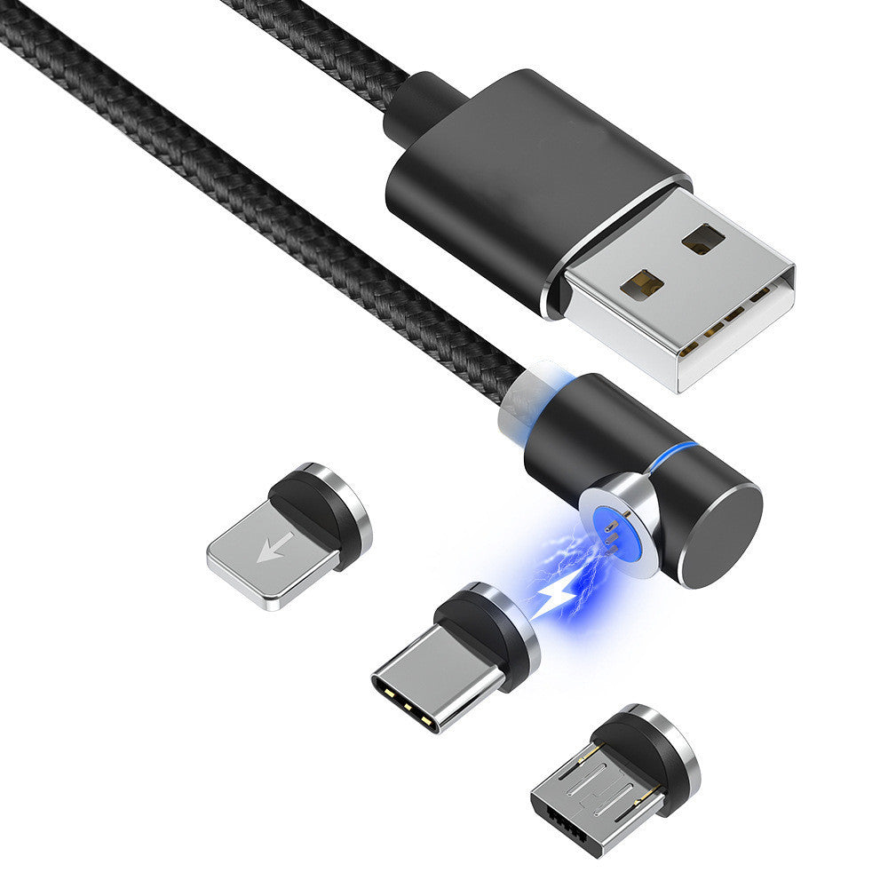 360° Magnetic Charging Cable – Fast Charge with LED for iPhone, Android & Type-C – car-accessory