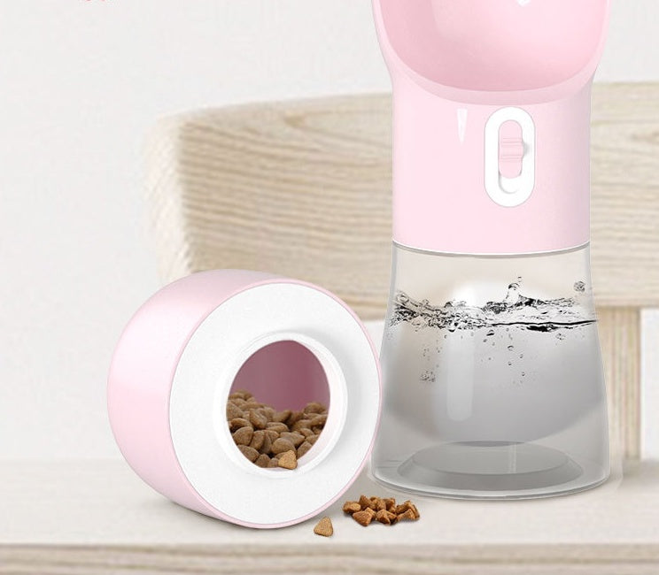 2-in-1 Pet Water Bottle & Food Dispenser – Leakproof Travel Bottle for Dogs & Cats – grooming kit