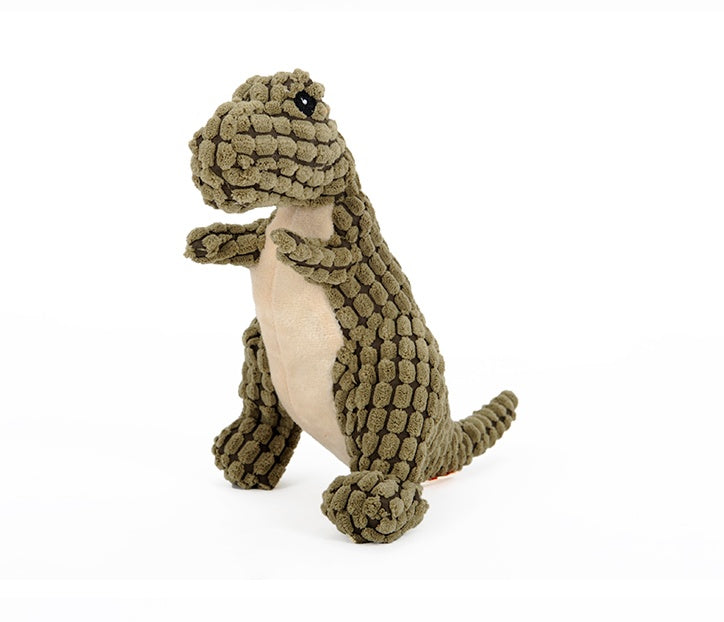 25cm Dinosaur Plush Dog Toy – Soft Squeaky Chew Toy for Small & Medium Dogs – grooming kit