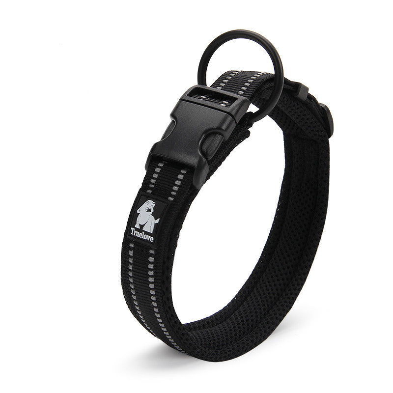 3M Reflective Dog Collar – Soft Padded Adjustable Nylon for Night Safety – grooming kit