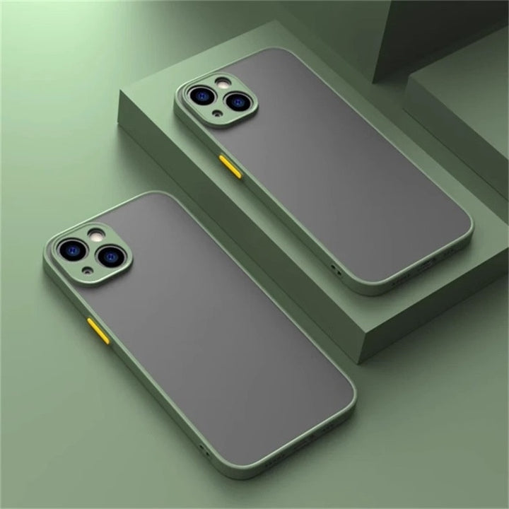 Frosted Acrylic 3D iPhone Case – Drop-Proof Color Block Matte Cover – phone-case
